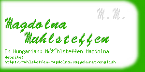 magdolna muhlsteffen business card